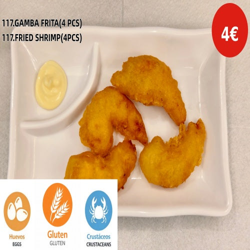 117.GAMBA FRITA(4 PCS)