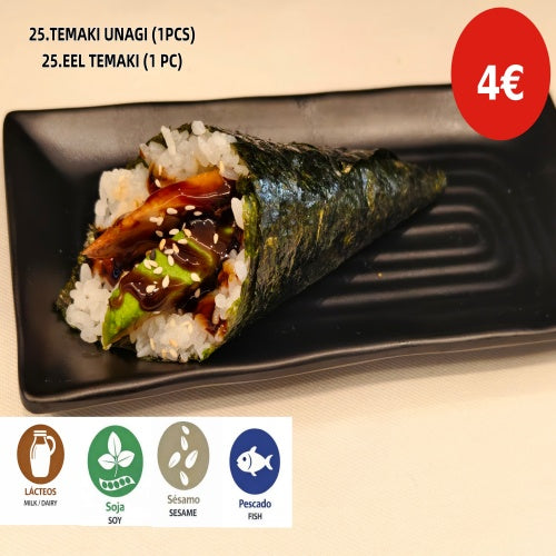 25.TEMAKI UNAGI (1 PC)