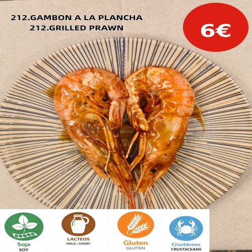 212.GAMBON A LA PLANCHA