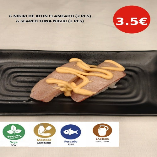6.NIGIRI DE ATUN FLAMEADO (2 PCS)