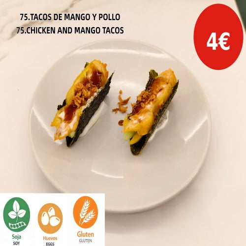 75.TACOS DE MANGO Y POLLO